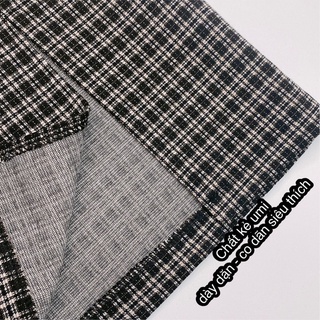 Chân váy dạ kẻ style hàn quốc