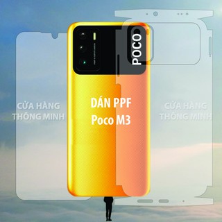 Tấm dán Xiaomi Poco M3 dán PPF mặt trước, dán mặt sau, dán màn hình, dán mặt lưng Full viền chuẩn