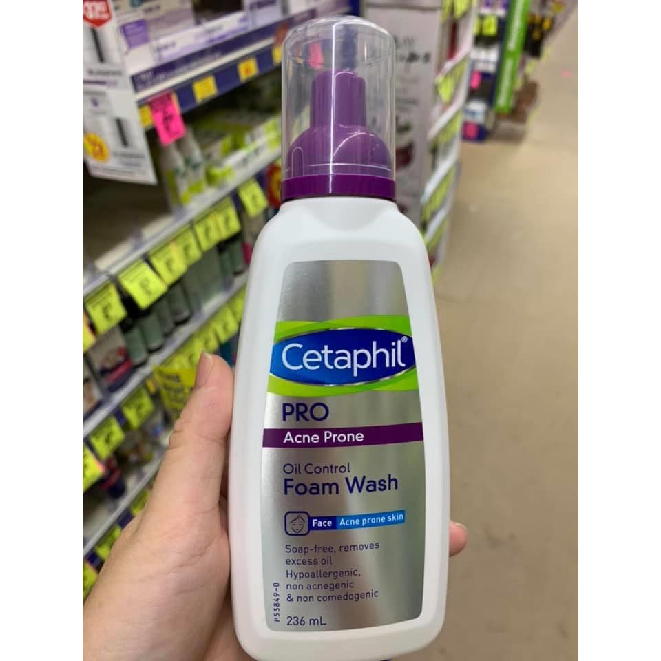 Sữa rửa mặt kiềm dầu Cetaphil Pro màu tím 236ml [Bill ÚC]