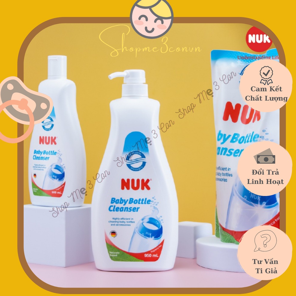 Nước Rửa Bình Sữa NUK An Toàn Cho Bé Từ Sơ Sinh