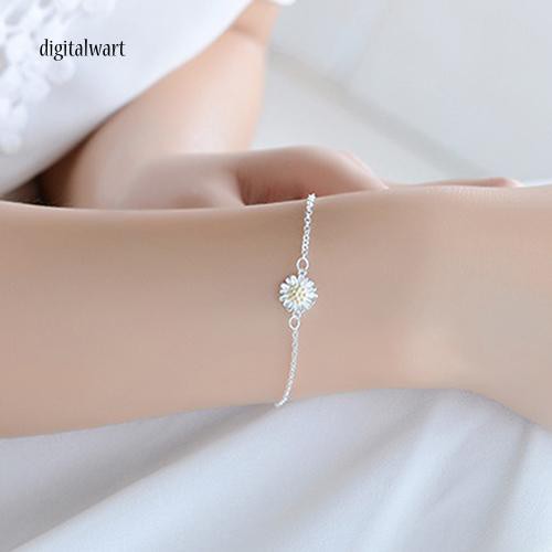 Lắc chân mạ bạc hình hoa cúc dễ thương | BigBuy360 - bigbuy360.vn