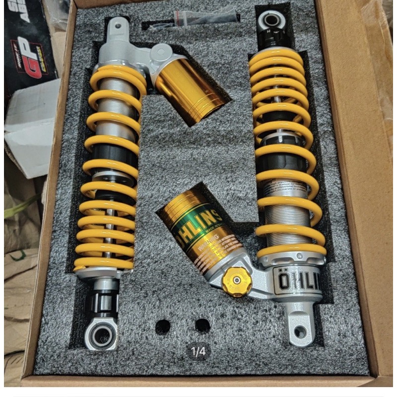 Phuộc nhún sau Ohlins bình dầu xéo cho các con xe tay ga Ab Nouvo 4-5-6 PCX NVX ....