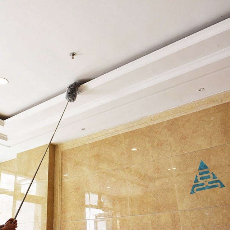 Cây Phất Trần, Chổi Phủi Bụi Thông Minh Cán Dài 2M Có Thể Điều Chỉnh Độ Dài Quết Trần Nhà Tiện Lợi