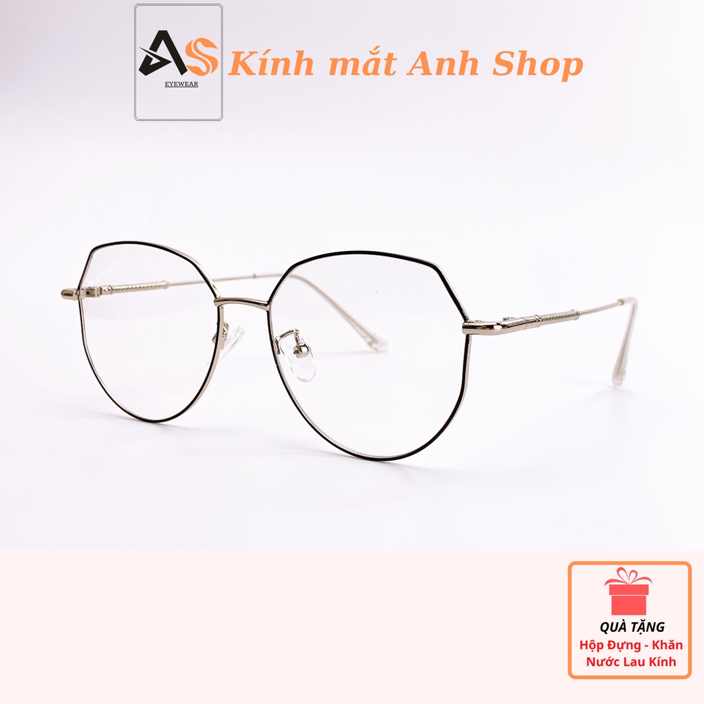Gọng kính mắt đa giác chất liệu kim loại kiểu dáng thanh mảnh 2968