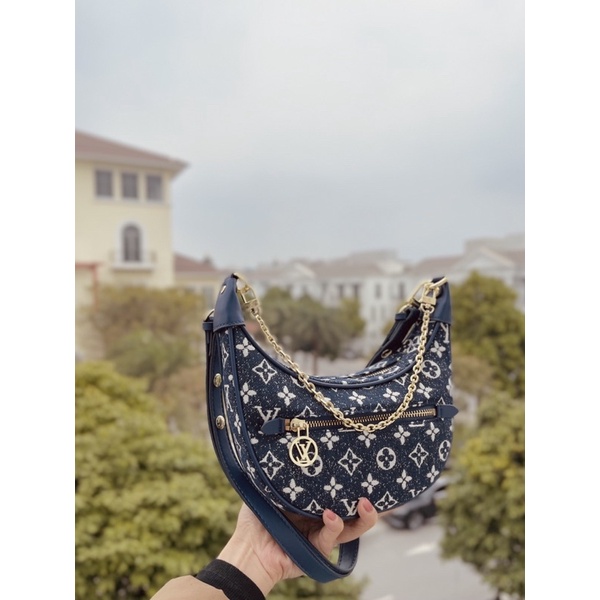 Túi đeo W266-20 dáng bầu hai màu nâu và jeans fullbox nguyên seal code quá là yêu