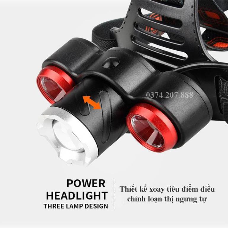 Đèn pin đội đầu 3 bóng Led siêu sáng Đèn Pin Đội Đầu 3 Bóng Cao Cấp DT-LH134 CHĂM SÓC Ô TÔ 888