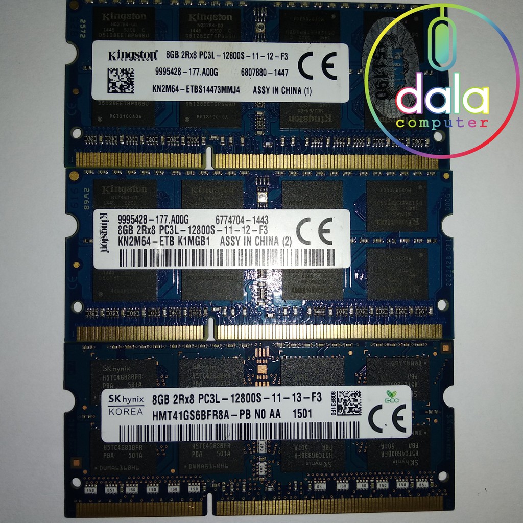 Ram Laptop DDR3L 8GB bus 1600 siêu bền tháo máy bộ chính hãng