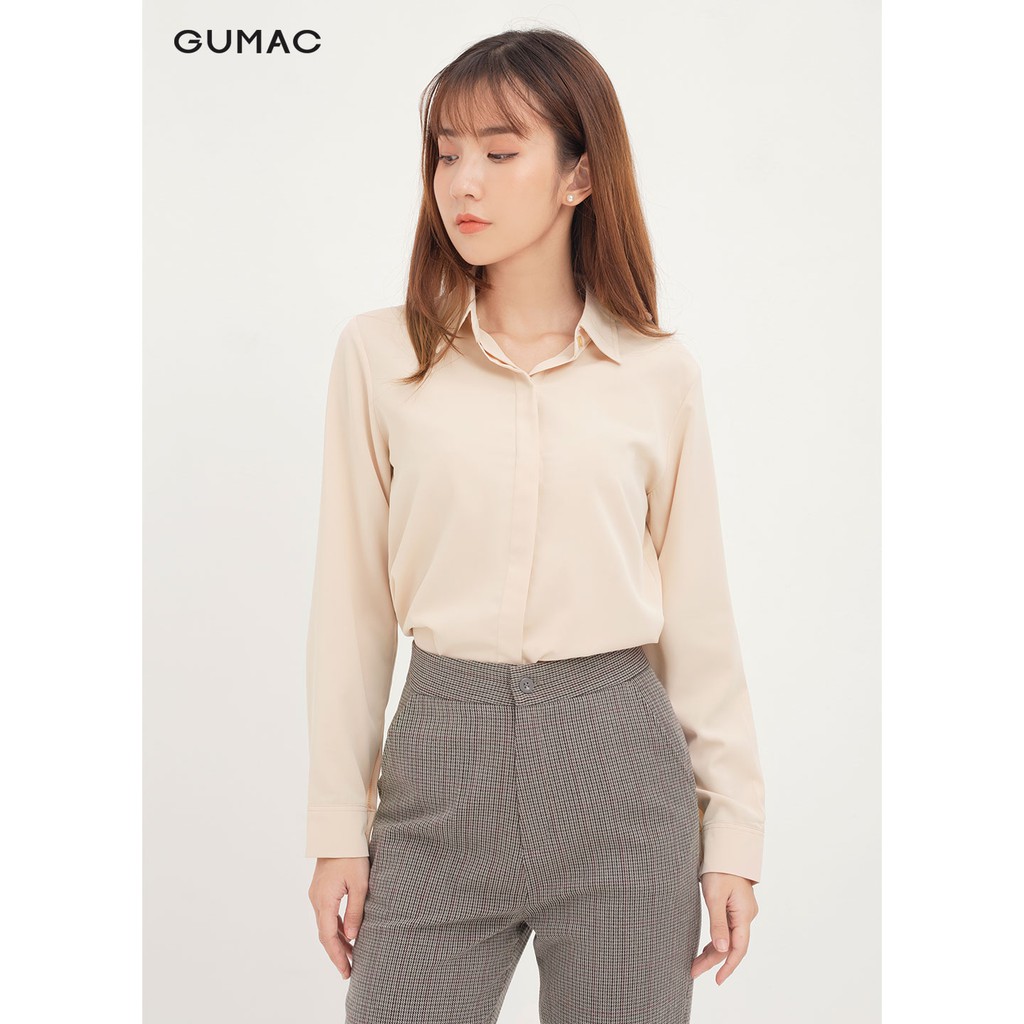 Áo sơ mi nữ cơ bản giấu nút AA1216 GUMAC | BigBuy360 - bigbuy360.vn