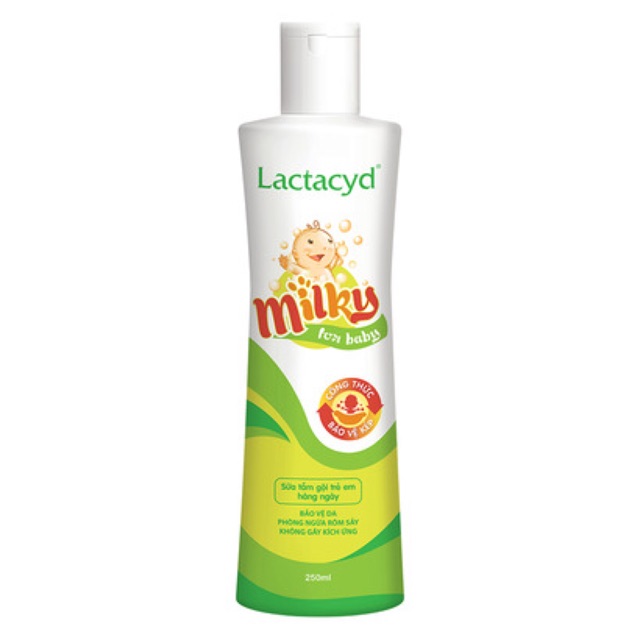 sữa tắm gội trẻ em Lactacyd Milky(250ml)