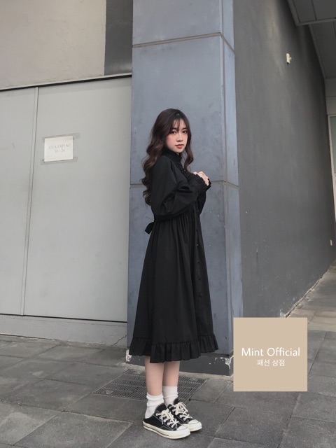 Đầm dài nút bọc VD001 madebymint | BigBuy360 - bigbuy360.vn