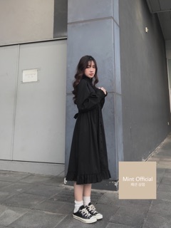 Đầm dài nút bọc VD001 madebymint