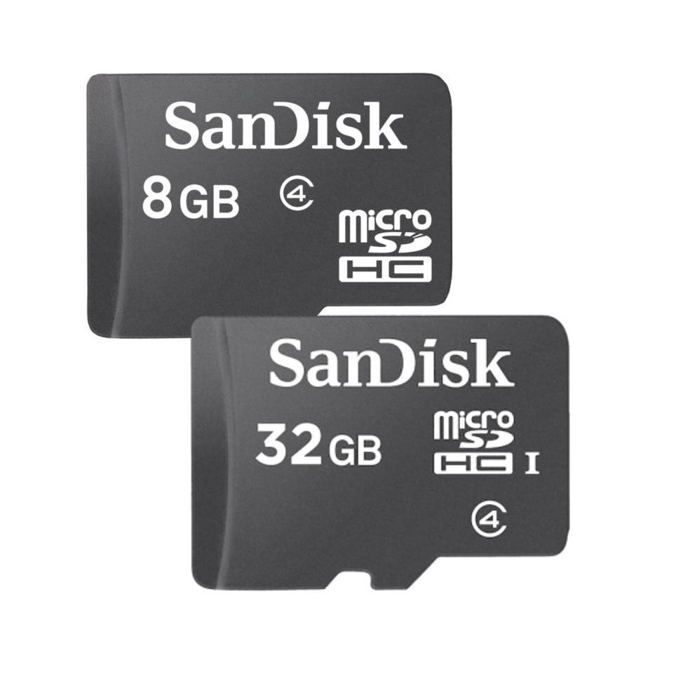 Thẻ nhớ MicroSDHC Sandisk 8GB Class 4 + Tặng 01 adapter microSD