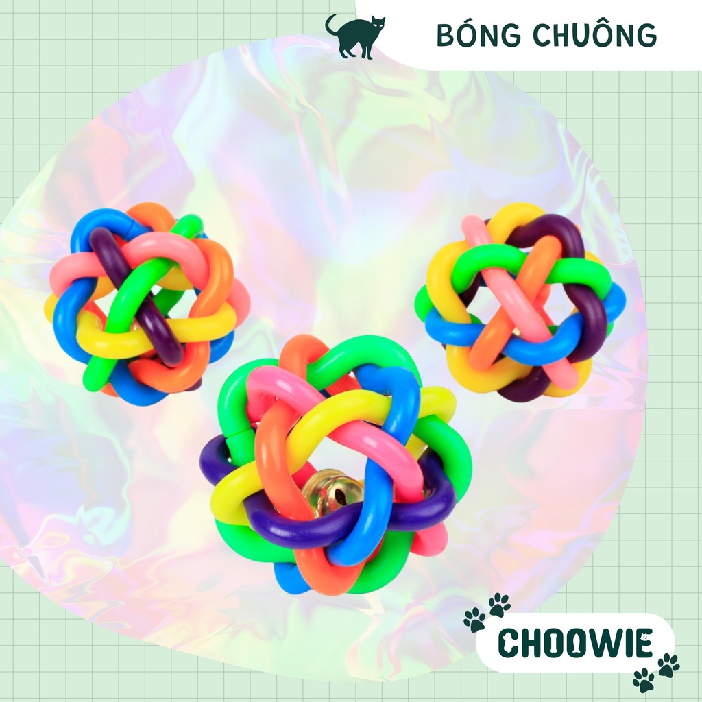 Bóng chuông CẦU VỒNG giúp thú cưng thư giãn | Đồ chơi chó mèo