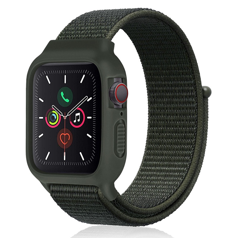 Ốp Bảo Vệ 2 Trong 1 Bằng Nylon + Dây Đeo Cho iwatch series 49mm 45mm 44mm 42MM 41mm 40MM 38mm iwatch series ultra 8 7 6 SE 5 4 3 2 T500 Pro / d20