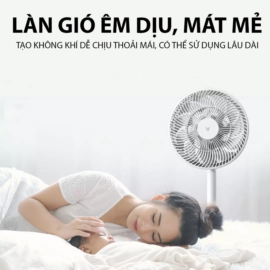 Quạt cây Xiaomi Jipin điều chỉnh cao thấp. Quạt bàn JPF08, 2 lớp cánh