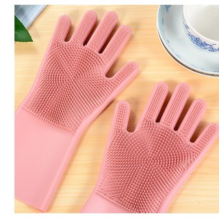 Bao tay rửa chén Silicon găng vệ sinh nhà cửa chống trơn trượt đa năng giá rẻ