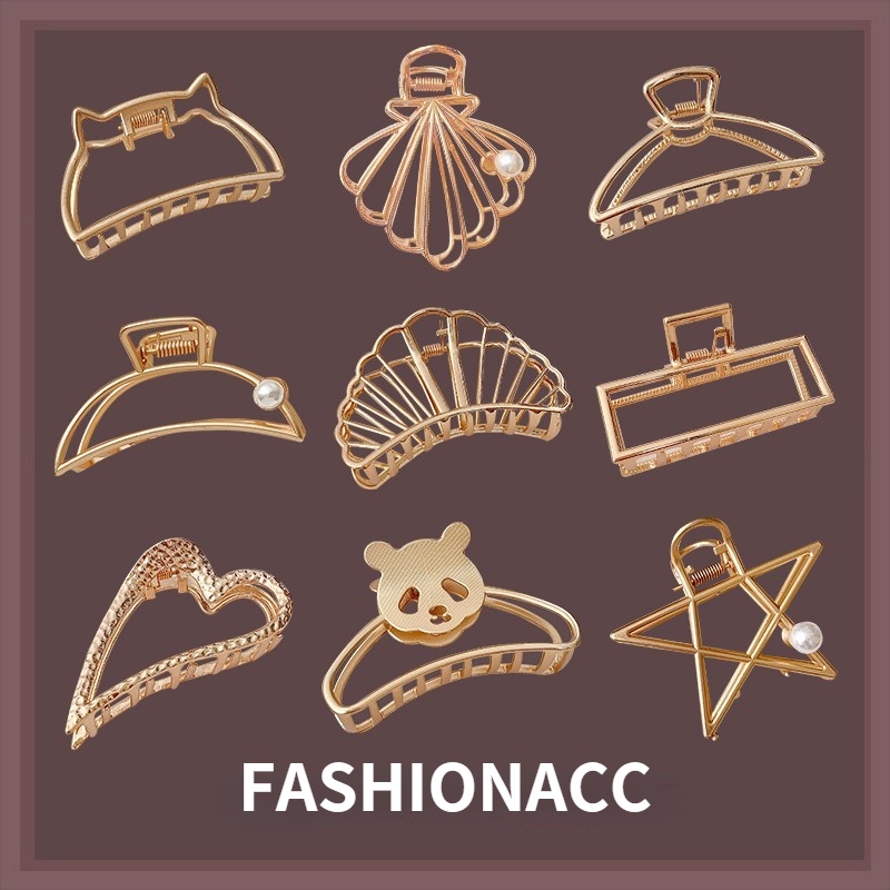 Kẹp tóc hợp kim hình vỏ sò phong cách Hàn Quốc cho nữ