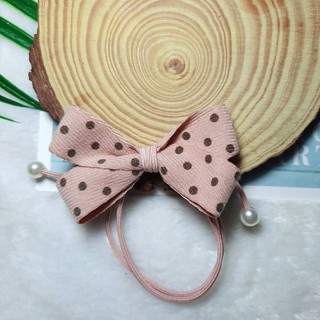 cột tócc buộc tóc nơ chấm bi hạt trai
