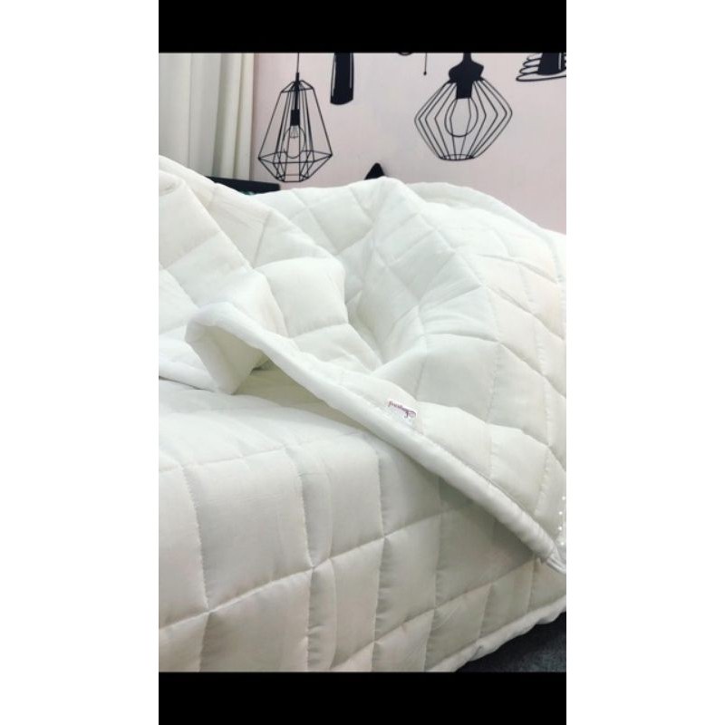 Ruột chăn hè màu trắng trần bông kích tấm kích thước 2mx2m2 hàng cao cấp