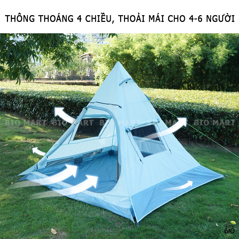 Lều Cắm Trại Lều Dã Ngoại 4-6 Người Thông Thoáng – Lều Mái Che Đi Phượt Cắm Trại Dã Ngoại Du Lịch Chống Thấm - P023 | BigBuy360 - bigbuy360.vn