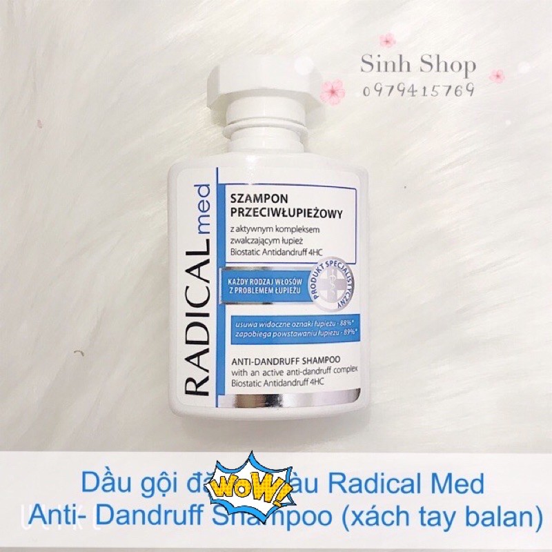 Dầu Gội Đầu Radical Med Giảm Gàu Ngứa 300ml balan