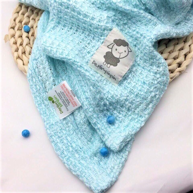 Chăn lưới sợi tre  chăn chống ngạt Perlim Pinpin cap cấp 100cmx100cm