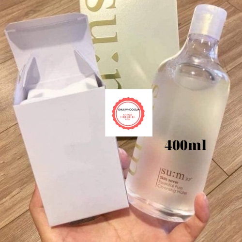 Nước Tẩy Trang Sum đa năng làm sạch sâu dịu nhẹ cho da Su:m37 400ml tặng kèm bông(có tem và không tem)