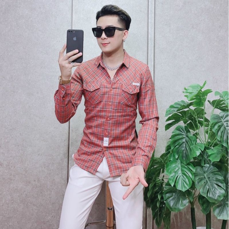 Áo sơ mi nam bbr dài tay kẻ sọc caro 2 túi ngực , chất liệu cotton không phai màu thấm hút mồ hôi cực kỳ tốt