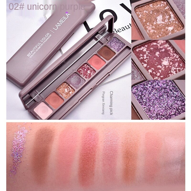 Bảng phấn mắt lameila 8 màu lì/nhũ ngọc trai