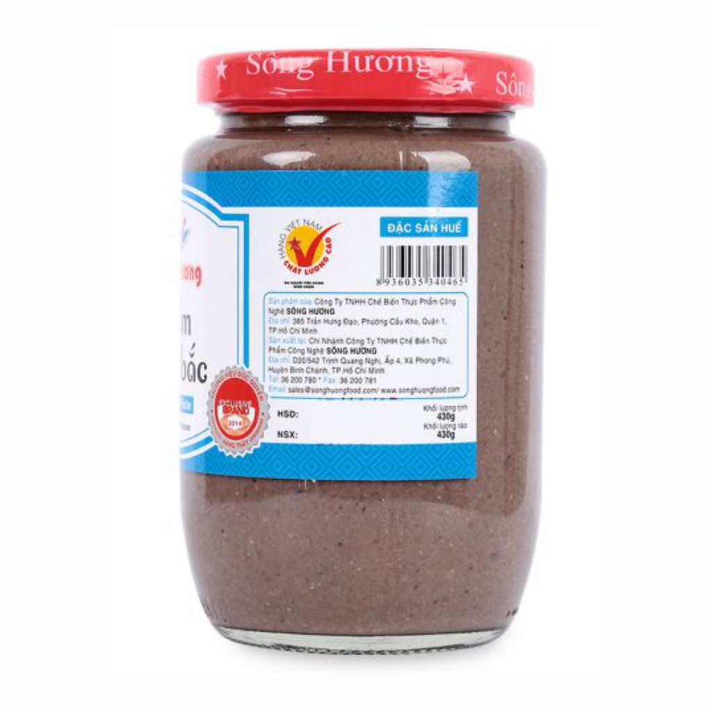 Mắm Tôm Bắc Sông Hương Foods Hũ 430g - Ăn kèm bún đậu , chấm xoài , thịt luộc , nấu bún riêu , kho thịt