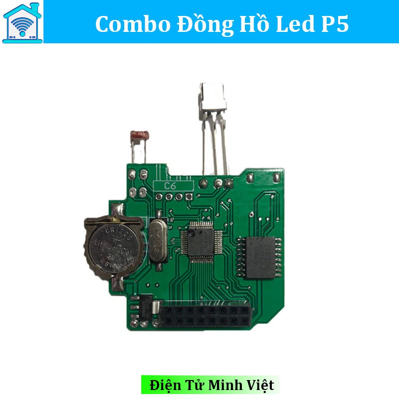 Combo Mạch Đồng Hồ + Led  Ma Trận P5 - CÓ CẮM USB