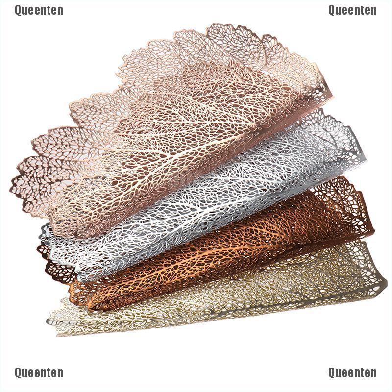 1 Miếng Lót Bàn Ăn Pvc Họa Tiết Lá Cây