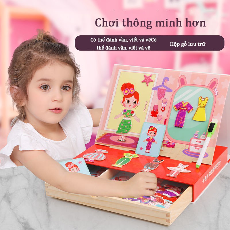 hóa trang Đồ chơi trẻ em ghép hình nhà thiết kế thời trang cho bé gái - trò chơi giáo dục phát triển trí não cho bé