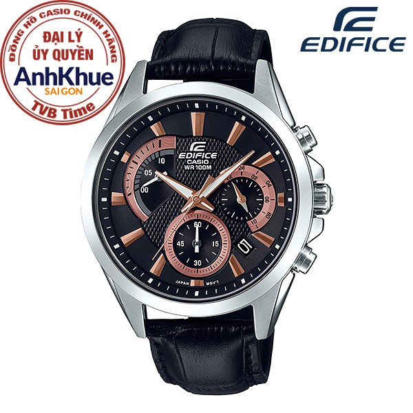 Đồng hồ nam dây da Casio Edifice chính hãng Anh Khuê EFV-580L-1AVUDF