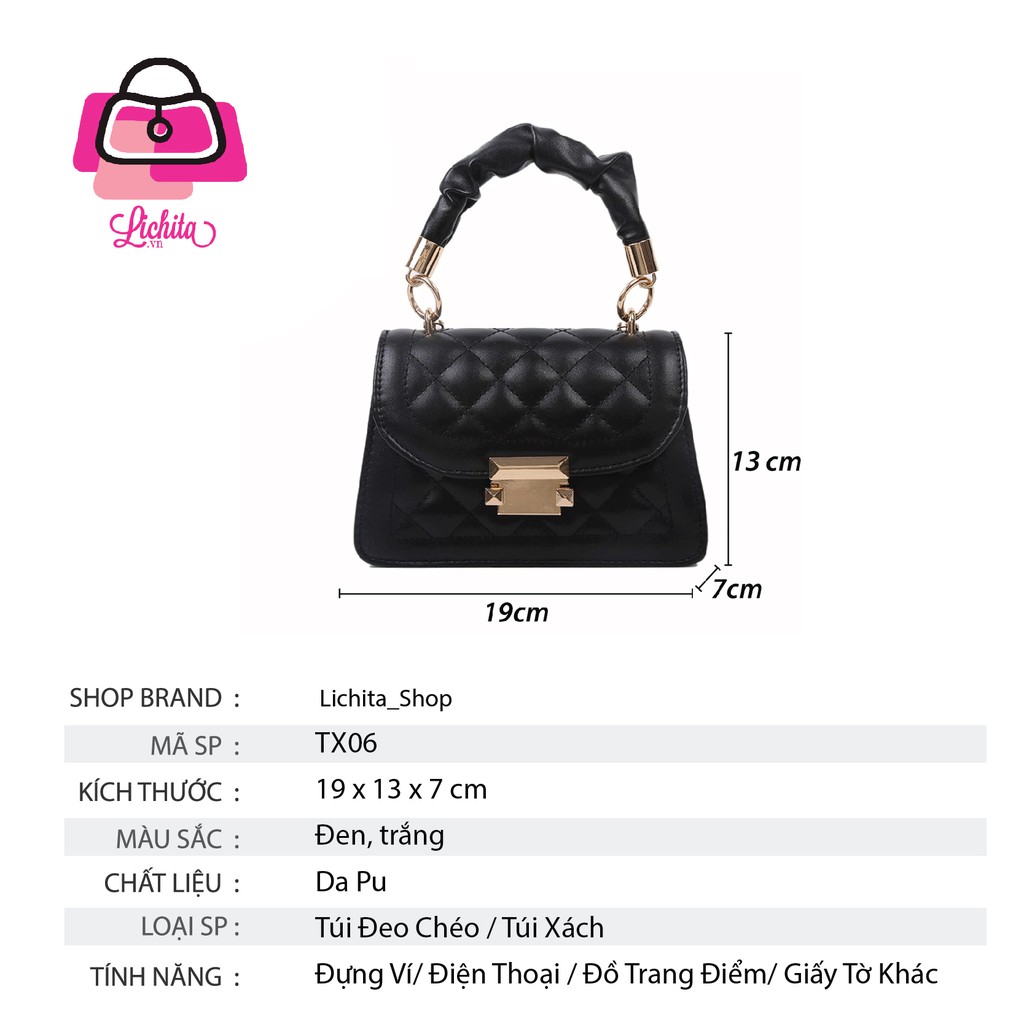 [Hot Sale] Túi Đeo Chéo Quai Nhúm Túi Xách Nữ Phong Cách Hàn Quốc Màu Đen, Trắng, Vàng, Tím Xanh Siêu Đẹp TXQN | BigBuy360 - bigbuy360.vn