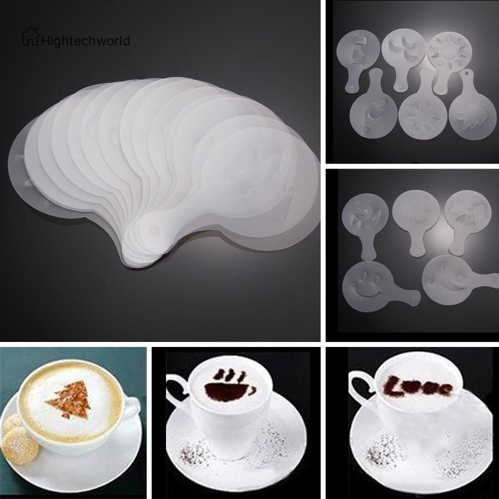 Bộ 16 khuôn mẫu trang trí tách cà phê dành cho Barista