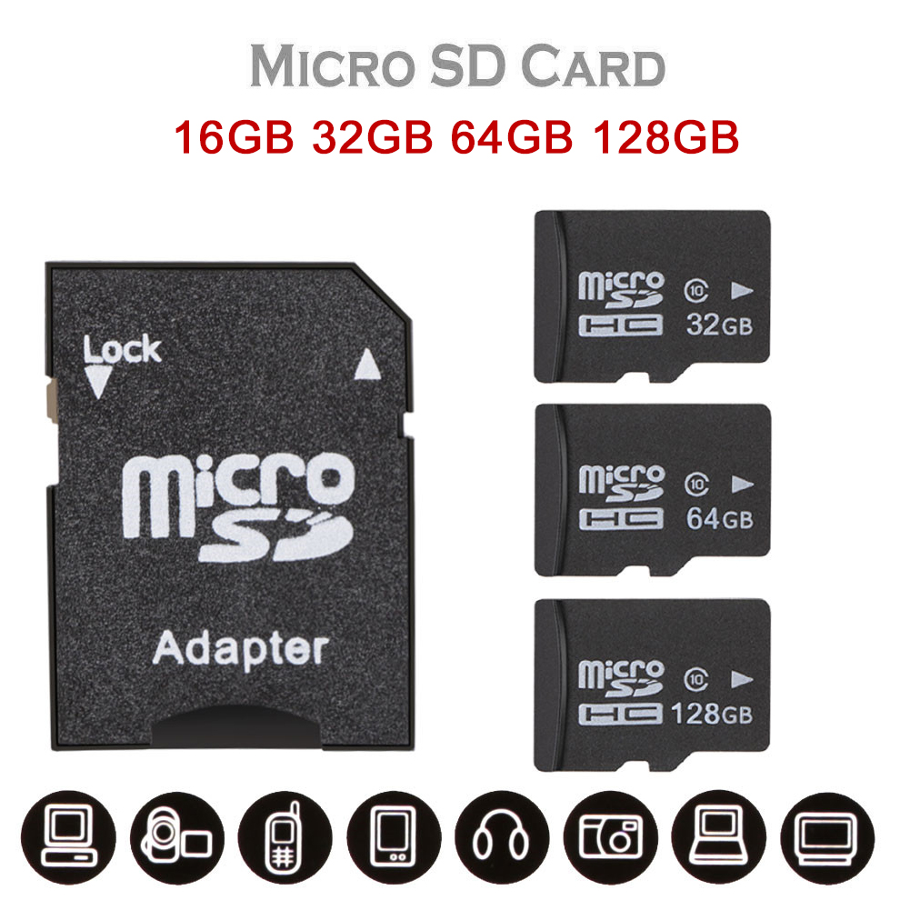 nguyên chất đầy đủ 128GB cực hạn Thẻ Micro SD TF Bộ nhớ Flash Class 10 Bộ chuyển đổi miễn phí