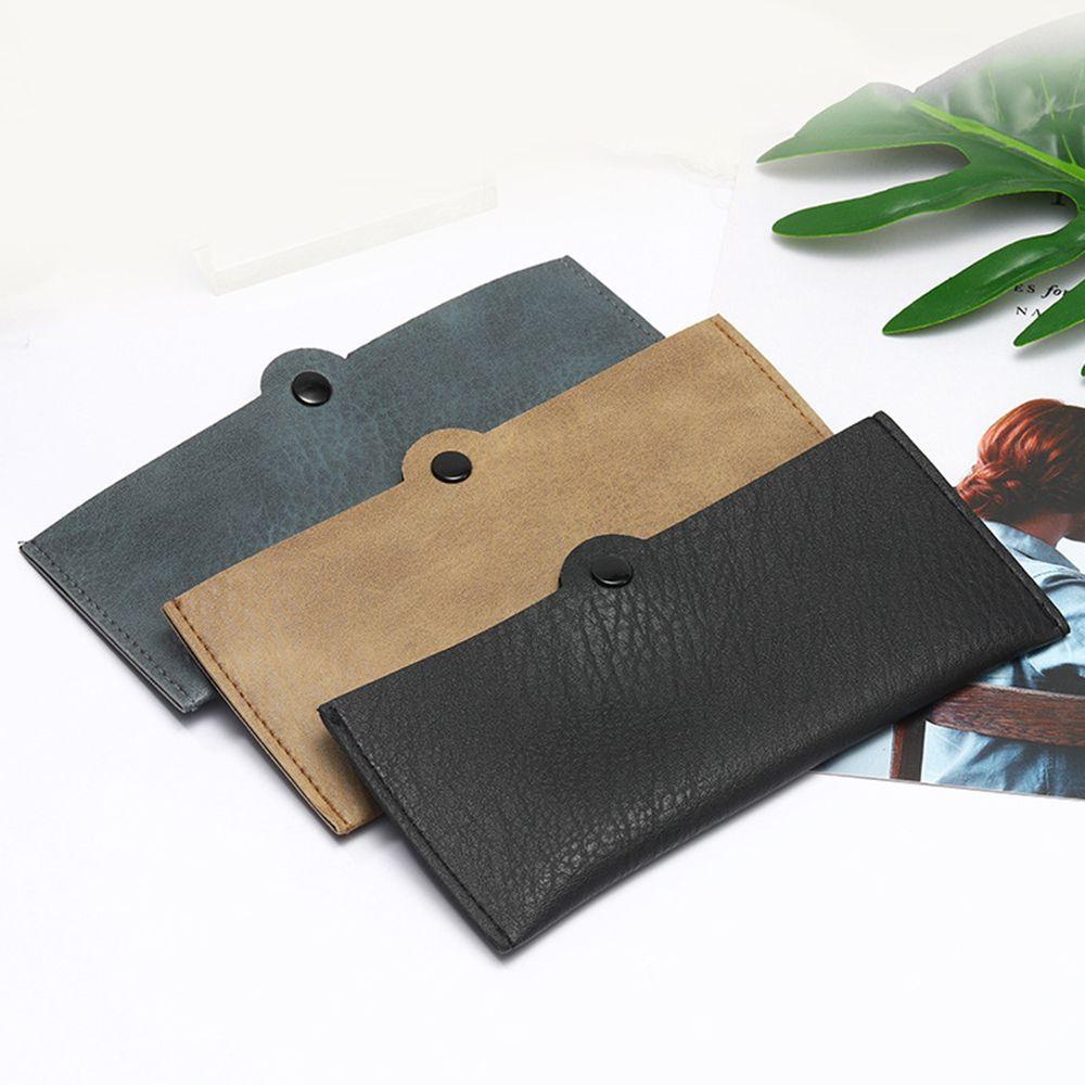Hộp Đựng Mắt Kính Bằng Da PU Đơn Giản Có Khóa Cài Tiện Dụng