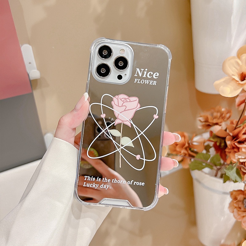 Ốp Điện Thoại Mặt Gương Chống Sốc Cho iPhone6 / 7 / 8Plus XsMax XR 11 / 14 pro 13Pro Max