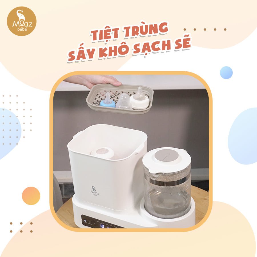 MB-031. Máy đun nước tiệt trùng sấy khô 3 in 1 MOAZ BÉBÉ