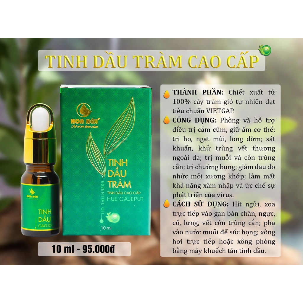 Tinh Dầu Tràm Hoa Nén 10ml - Dòng Sản Phẩm Cao Cấp