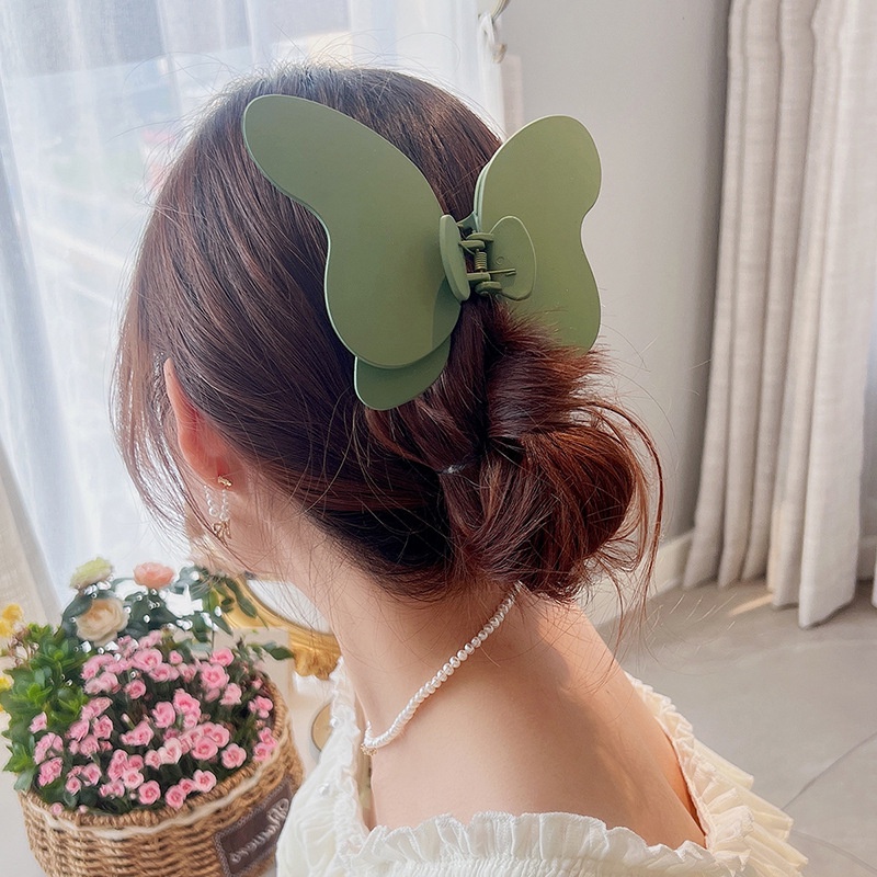 Kẹp Tóc Hình Bướm Màu Trơn Dễ Thương