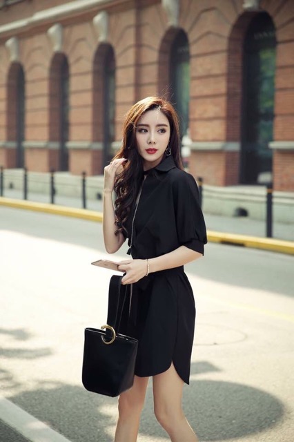 VÁY SUÔNG ĐEN CHẤT TRƯỢT THÁI CO GIÃN NHẸ ( ảnh thật trải thảm - có video quay) | BigBuy360 - bigbuy360.vn