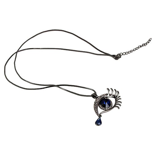 Dây chuyền hợp kim mặt hình đôi mắt đính đá độc đáo