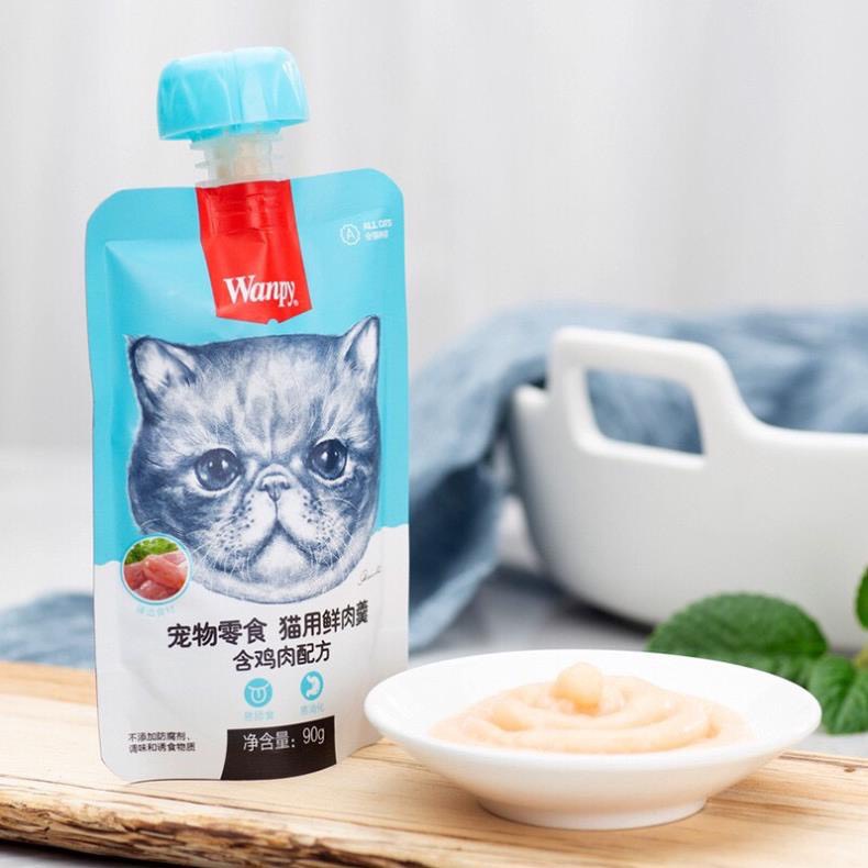 Súp thưởng wanpy cho mèo nắp vặn 90g