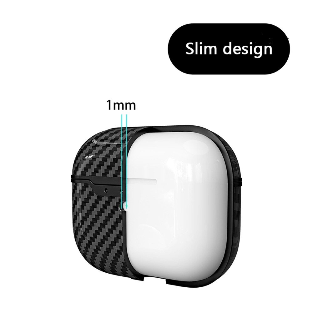 Vỏ Bảo Vệ Hộp Đựng Tai Nghe Airpods Chống Sốc Bằng Sợi Carbon Phong Cách Thời Trang