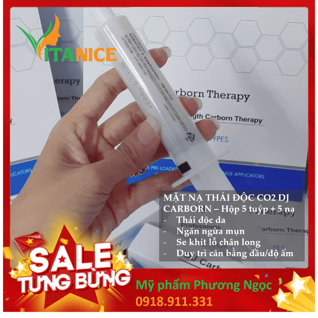 [Tách lẻ-Nguyên hộp] Mặt nạ CO2 DJ Carborn Therapy