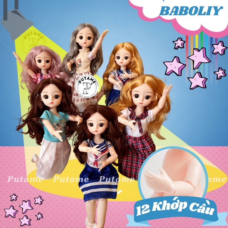 Đồ Chơi Búp Bê Baboliy khớp cầu Cho Bé gái size 30cm PUTAME BB640