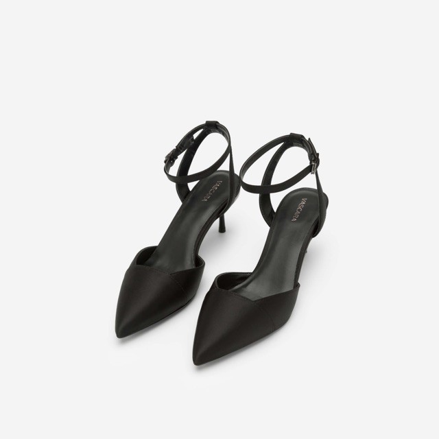 MỚI VỀ VASCARA GIÀY ANKLE STRAP SATIN - MÀU ĐEN GIÁ TỐT