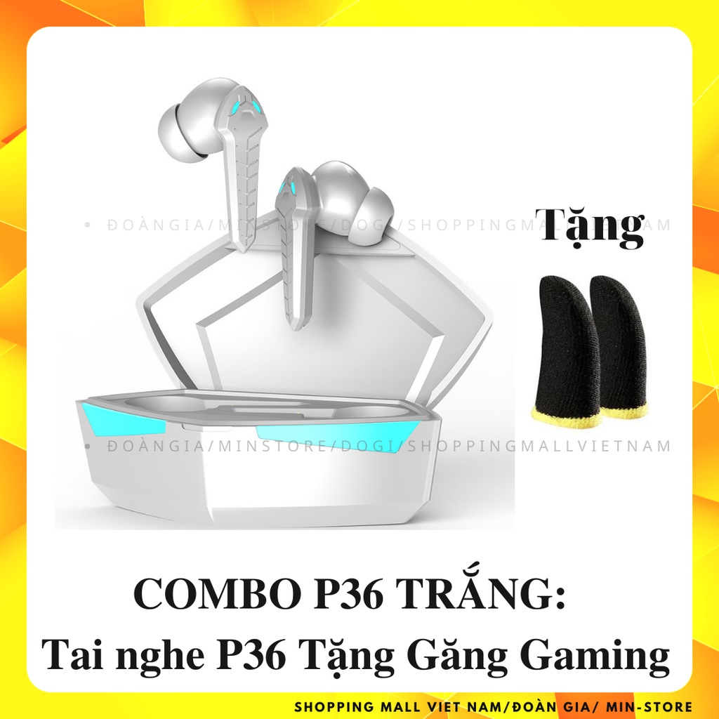 Tai nghe gaming bluetooth không dây P36 tặng kèm găng gaming - Tai nghe không dây Âm trầm đầy đủ HiFi Stereo ( Bản QT)